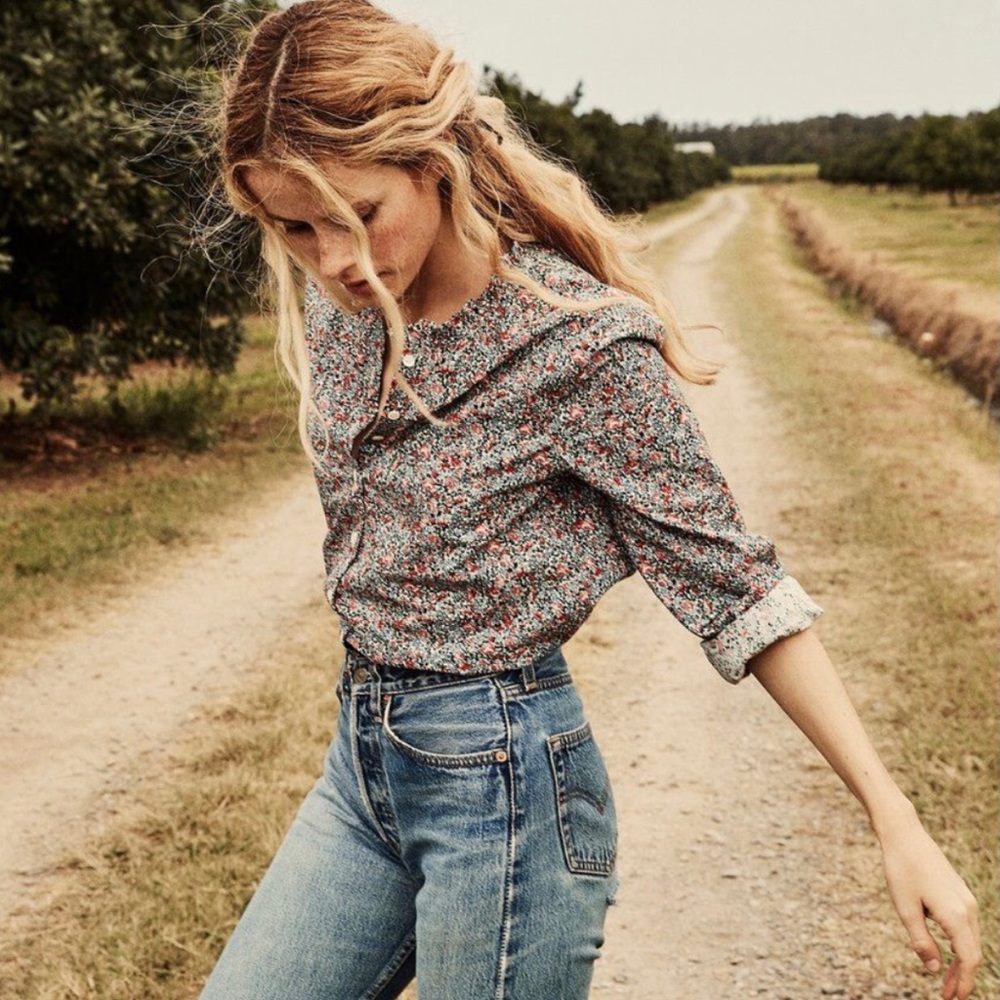 Doen Swan Top - White Petit Jardin